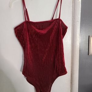 Suede body suit